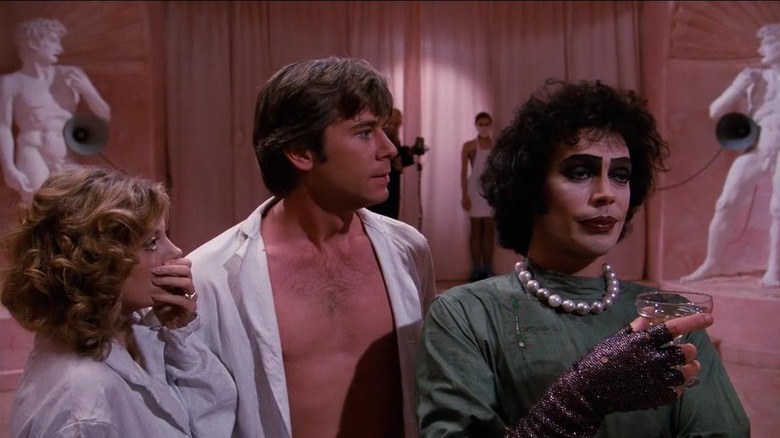 Tim Curry, Barry Bostwick and Susan Sarandon in The Rocky Horror Picture Show