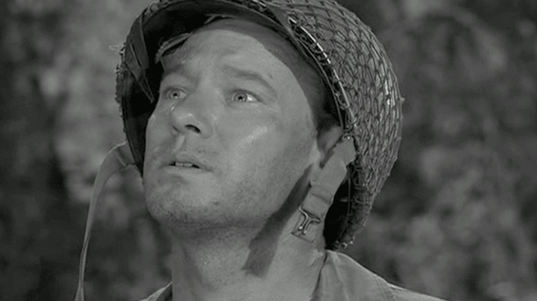 Fitz, looking terrified in his helmet in an episode of The Twilight Zone.