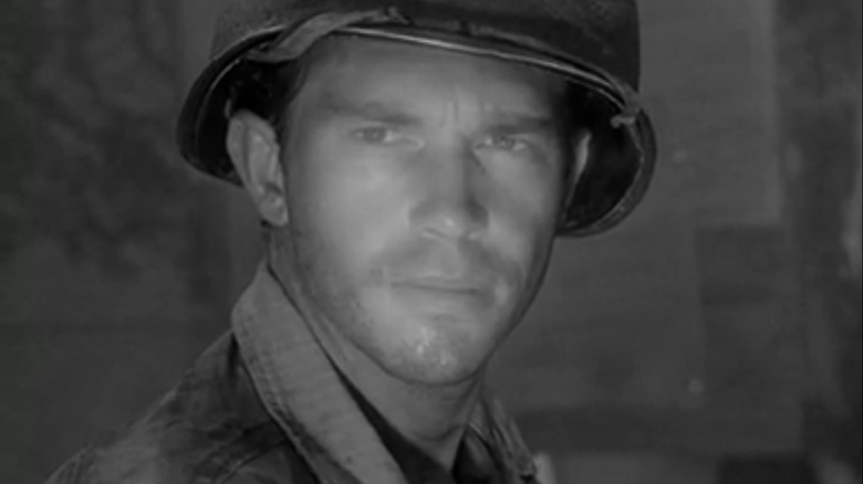 A soldier with a glowing face in The Twilight Zone.