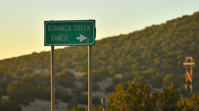 Bonanza Creek Ranch road sign