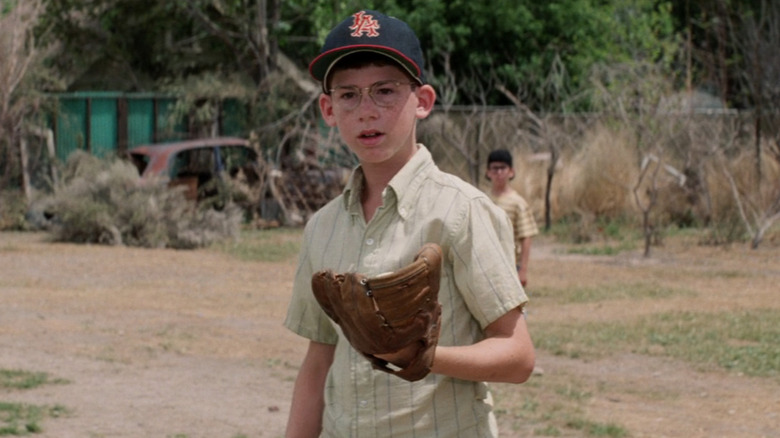 Bertram (Grant Gelt) surprised in The Sandlot