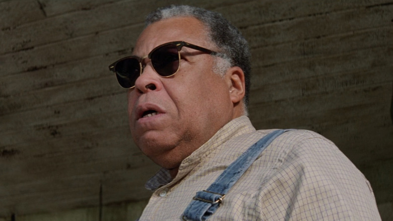 Mr. Mertle (James Earl Jones) standing on porch in The Sandlot