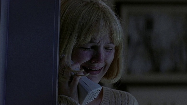 Drew Barrymore on phone