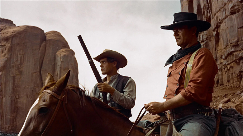 Jeffrey Hunter and John Wayne in The Searchers