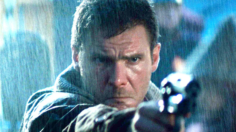 Harrison Ford as Rick Deckard.