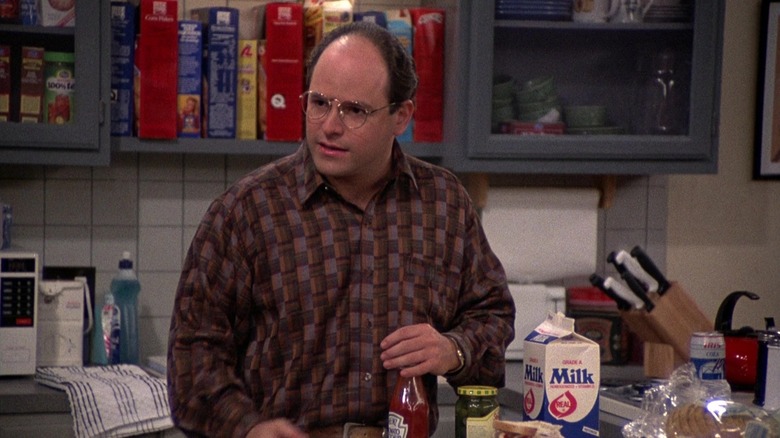 George in Jerry's kitchen on Seinfeld.