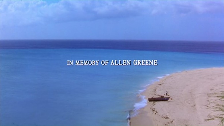 Een kredietlezing ter nagedachtenis aan Allen Greene aan het einde van The Shawshank Redemption