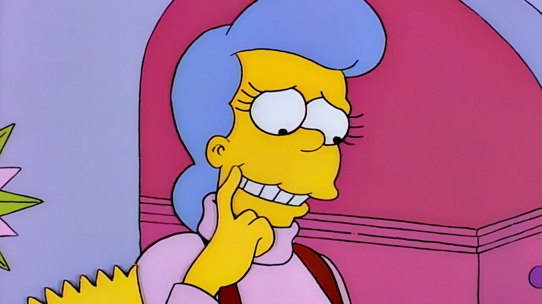 Mona Simpson looking at her grandkids on The Simpsons