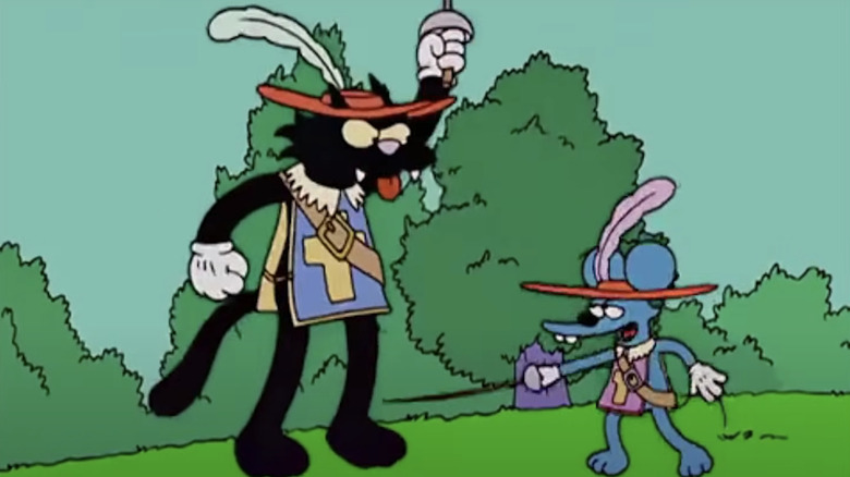Itchy and Scratchy sword fight in The Simpsons