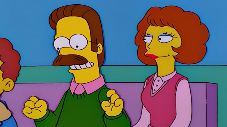The Simpsons, Ned hanging out with Maude right before her tragic demise