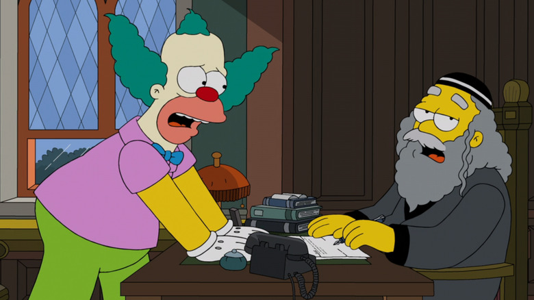 The Simpsons, Krusty and his father (just died mid-sentence)