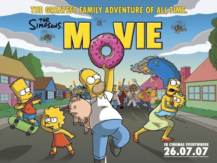 The Simpsons Movie Quad Poster