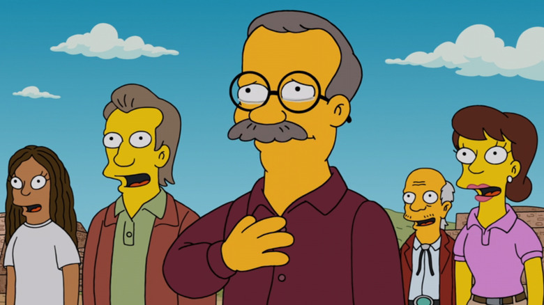 A man cries while laughing at Homer in The Simpsons