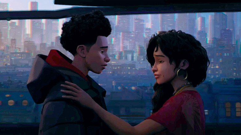 Miles Morales and Rio Morales in Spider-Man: Across the Spider-Verse