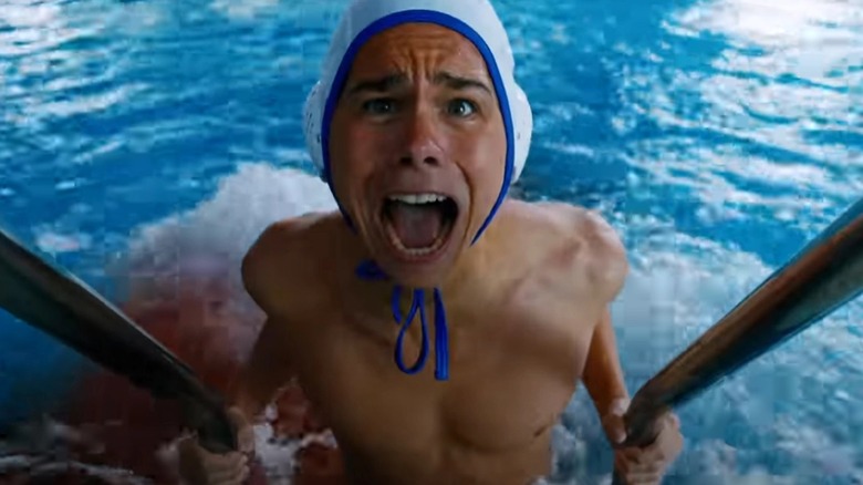 Wednesday student screaming in pool