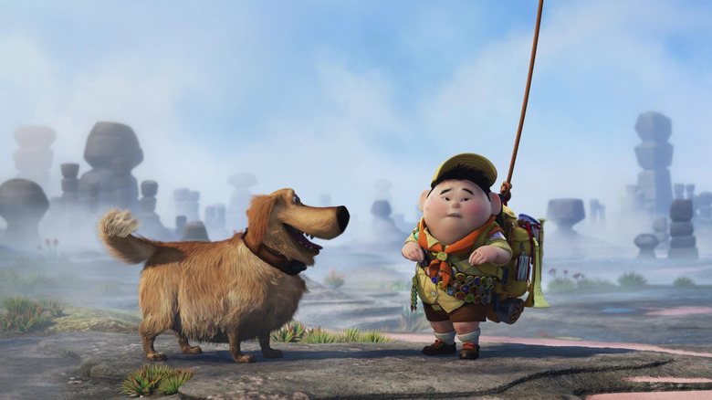 Russell and Dug in Pixar's Up