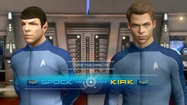 Layar terpilih karakter dari video game Star Trek 2013.