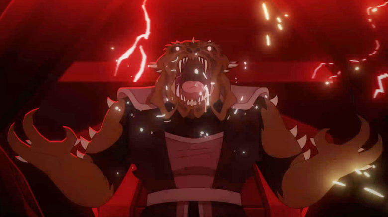 A Klingon fully transformed into a proto-Klingon in the Star Trek: Lower Decks series finale