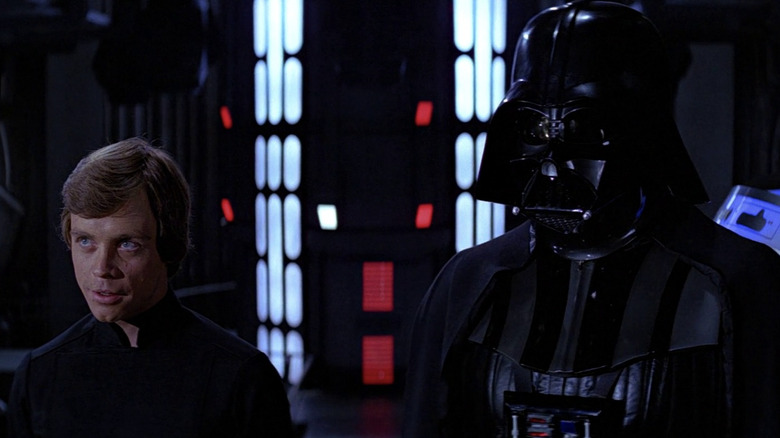Mark Hamill and James Earl Jones in Return of the Jedi