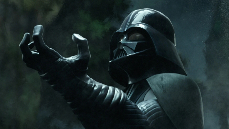 Star Wars: Maul - Shadow Lord screenshot of Darth Vader with his clenched hand extended