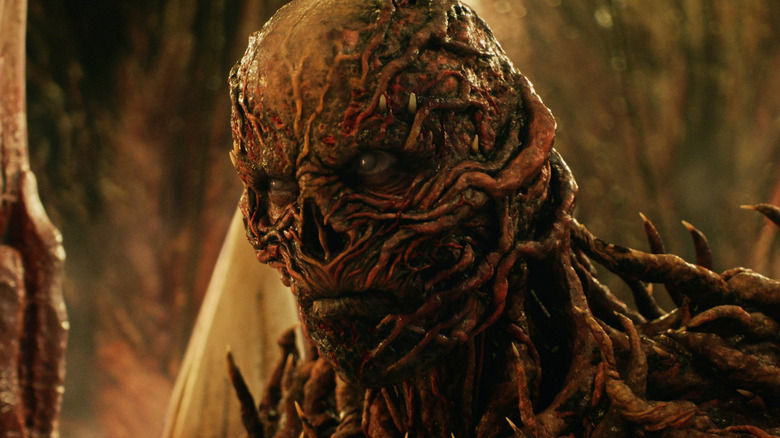 Jamie Campbell Bower as Vecna looking angry in the Abyss in Stranger Things