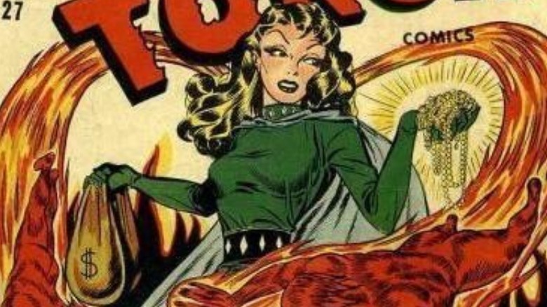 Asbestos Lady on the cover of "Human Torch" No. 27