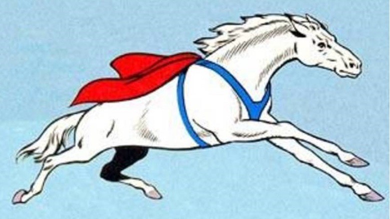 Comet the Super Horse takes to the skies.