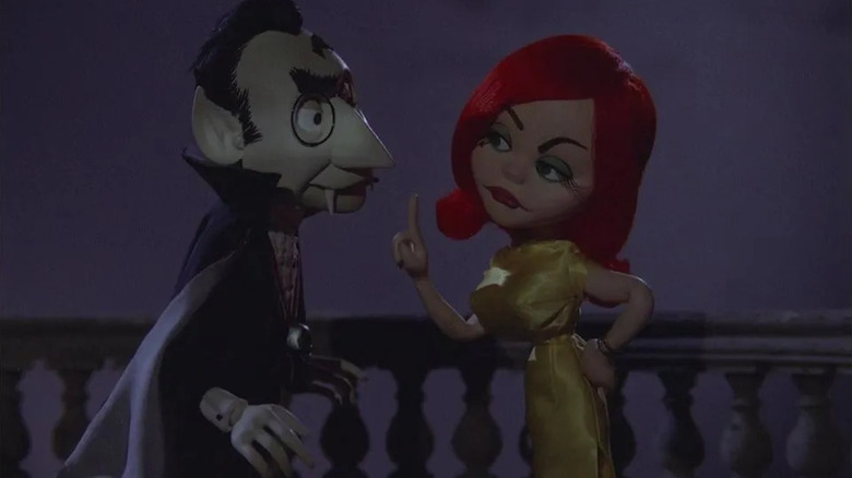 Dracula and Francesca conspiring in Mad Monster Party?