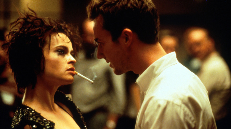 Edward Norton and Helena Bonham Carter in Fight Club 