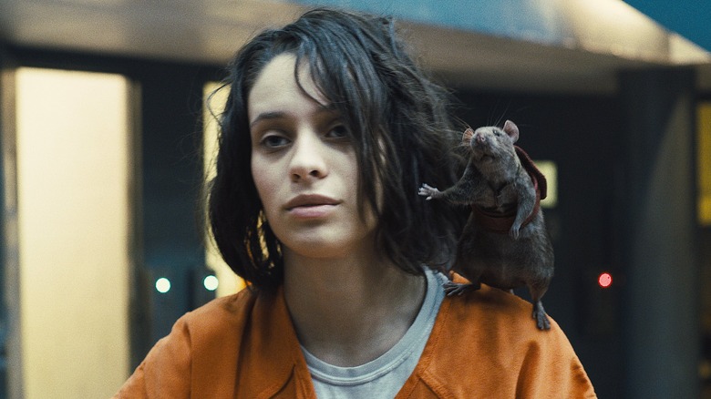 Daniela Melchior as Ratcatcher II with Sebastian in The Suicide Squad