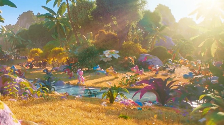 Yoshi's Island in The Super Mario Bros. Movie