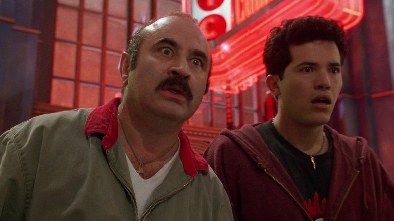Mario Mario and Luigi Mario look surprised by something in Super Mario Bros.