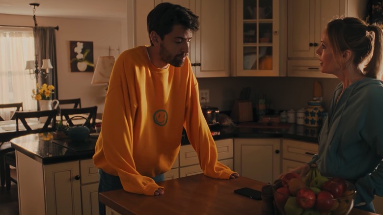 Cooper Raiff and Leslie Mann in Cha Cha Real Smooth