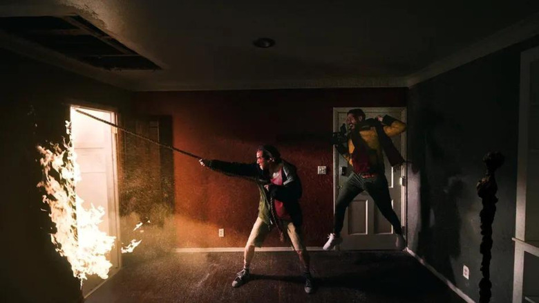 Justin Benson and Aaron Moorhead in Something in the Dirt