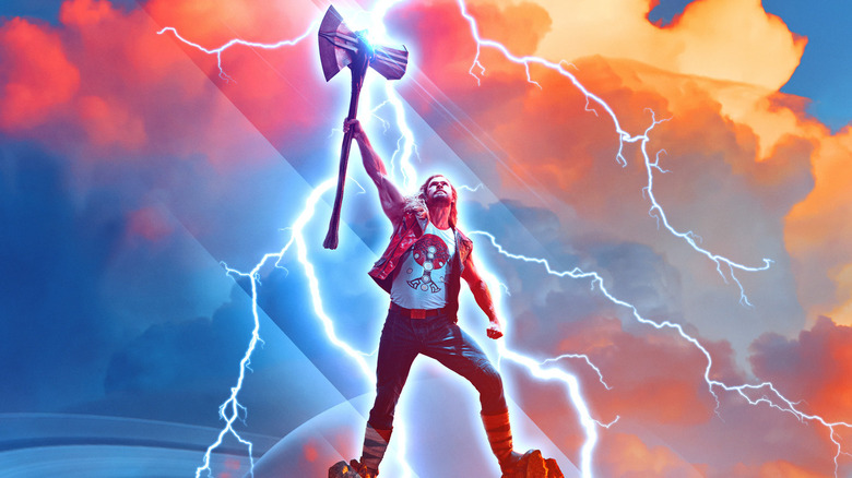 Thor from the Thor: Love and Thunder poster