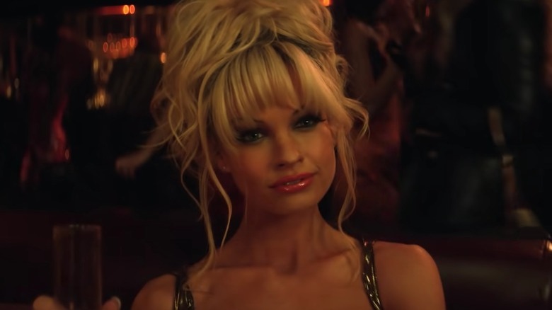 Updo hairstyle Pam looks straight