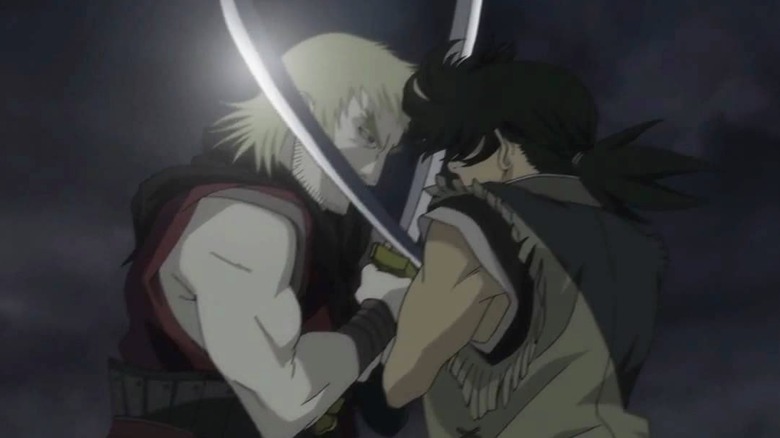 Luo-Lang and Nanashi are locked in an intense fight in Sword of the Stranger