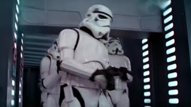 Stormtrooper hitting head on door