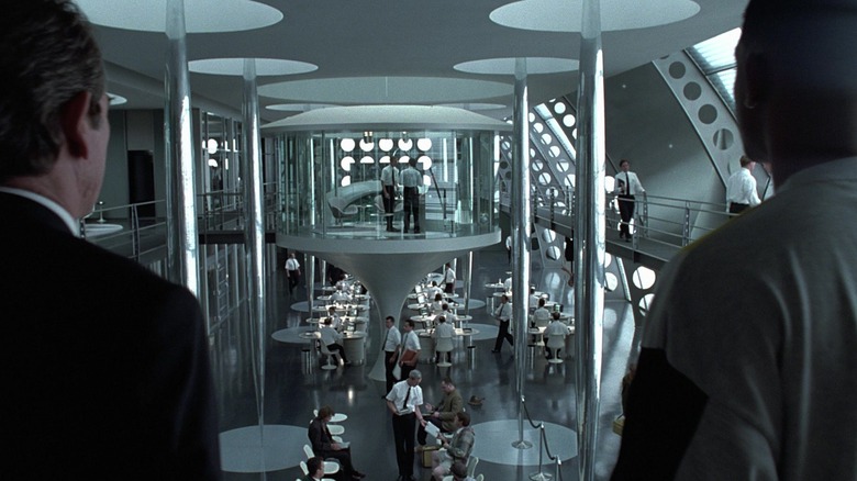 An overhead shot of Headquarters in Men in Black