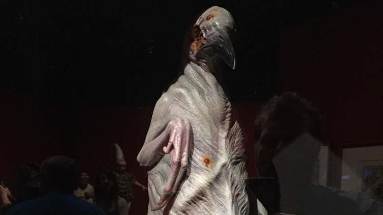 A model of a scabby albino penguin for Guillermo del Toro's At the Mountains of Madness