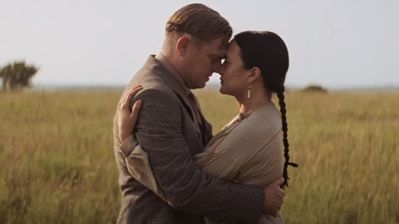 Leonardo DiCaprio and Lily Gladstone in Killers of the Flower Moon