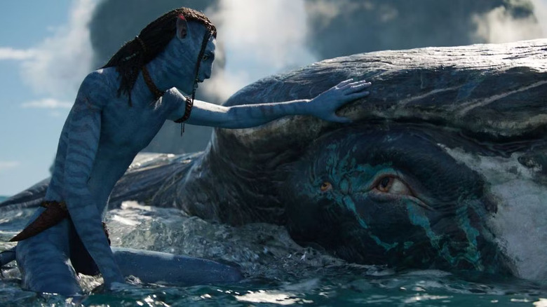 Lo'ak and Payakan chat in Avatar: The Way of Water