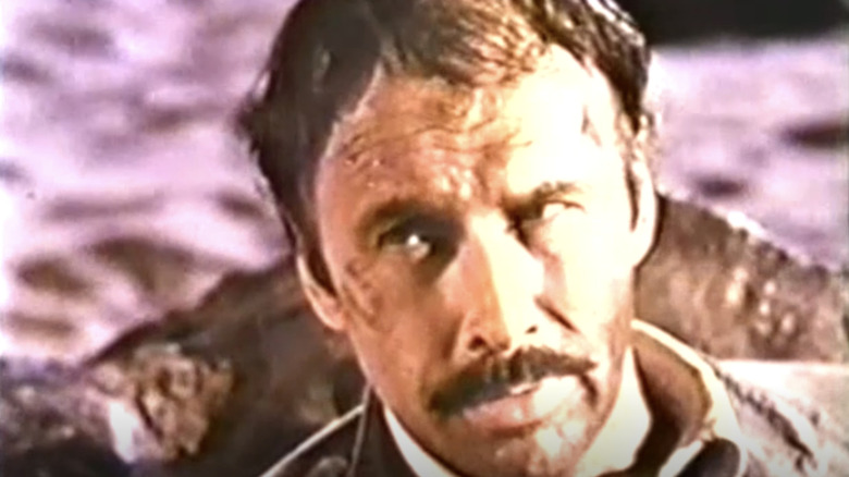 Richard Kiley's Mr. Hannichek is seen in closeup in The New People
