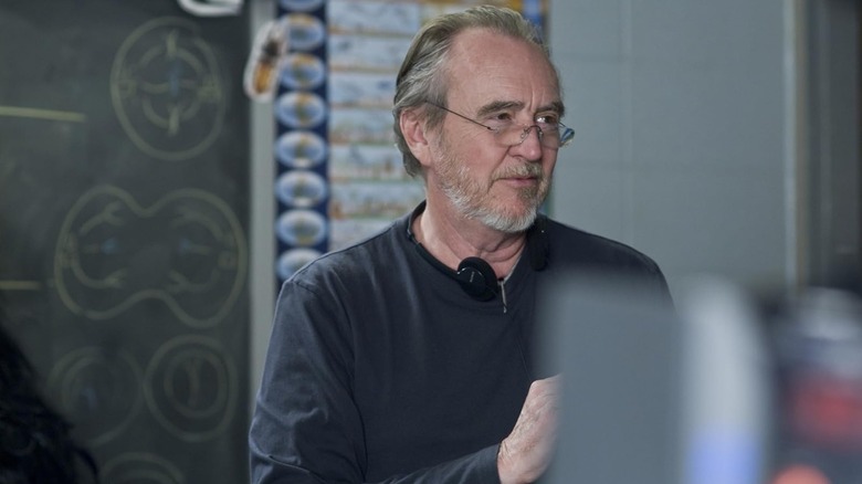 Wes Craven directing on the set of My Soul to Take