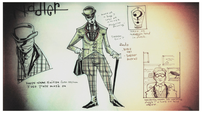 Art conceptuel de Riddler dans Batman : Kingdom of the Mad