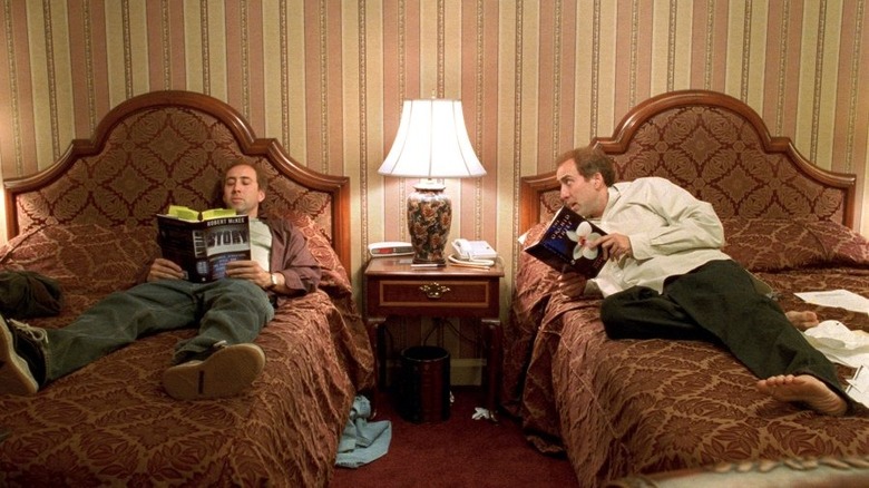 Adaptation Charlie and Donald Kaufman reading in bed