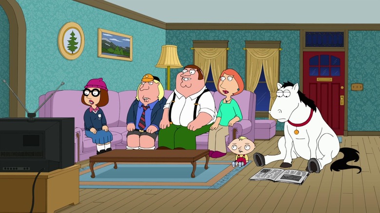 Enxada quando uma família Griffin para 