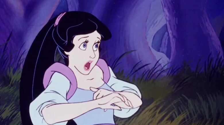 Snow White looking scared in Happily Ever After.