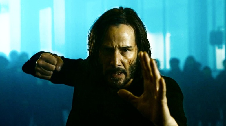 Keanu Reeves as Neo in The Matrix Resurrections