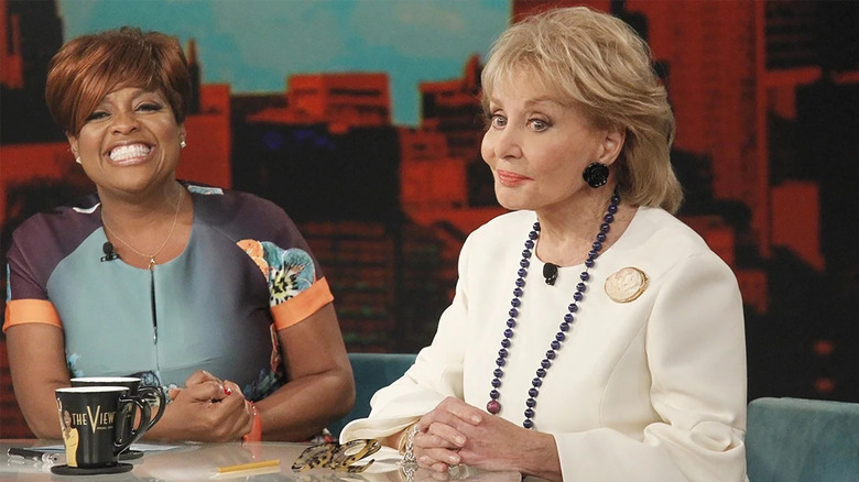 Sherri Shepherd and Barbara Walters in her final episode of The View